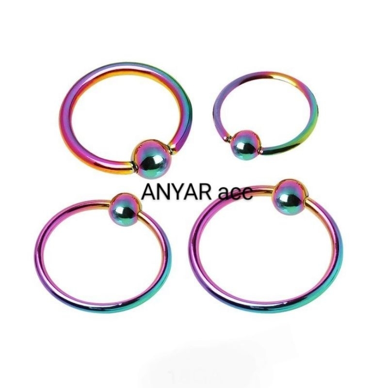 Anting Pria/Anting Tindik pria/Anting Barbel Bulat Pria Wanita