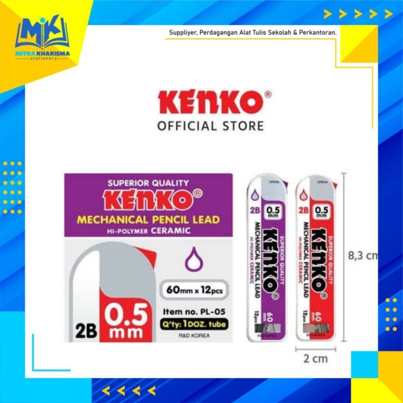 

isi Pensil Mekanik 2B KENKO 0,5 mm / Refill Mechanical Lead