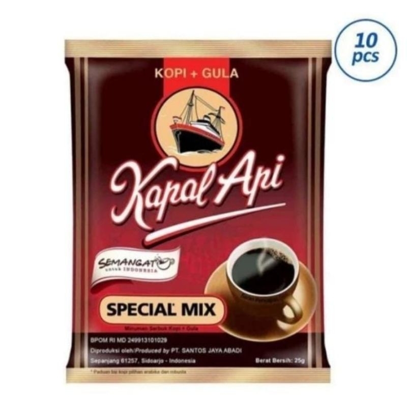 

Kopi Kapal Api Spesial Mix kopi+gula Renceng isi 10cs
