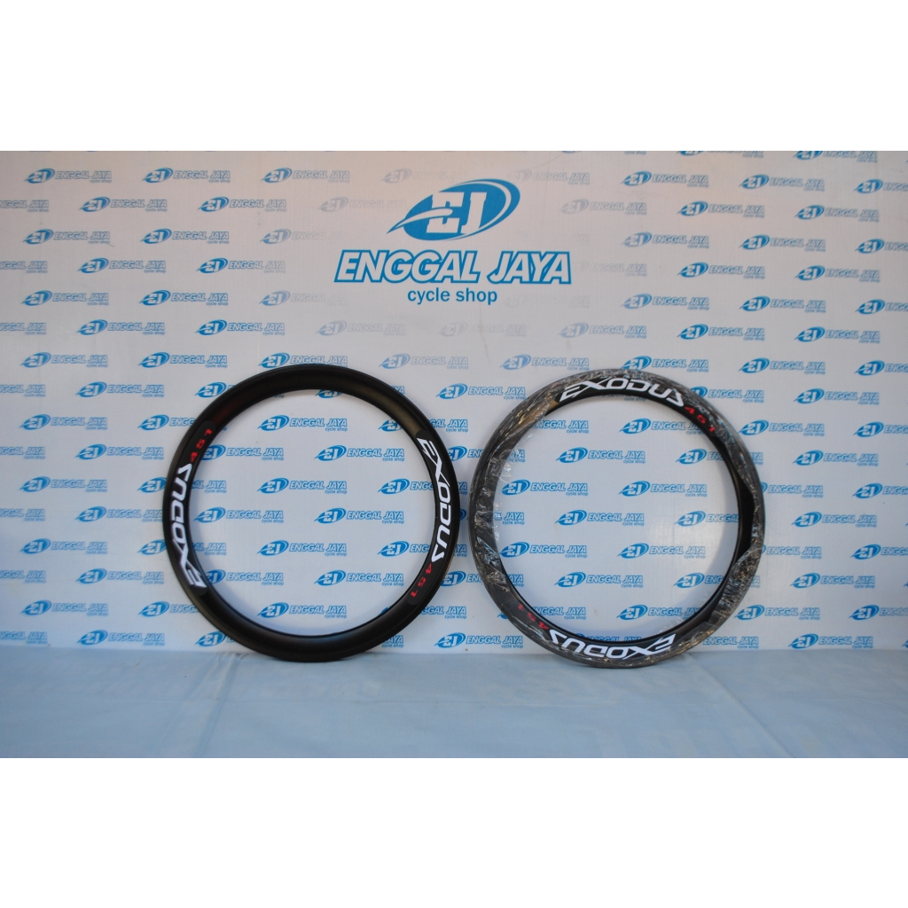 Velg Rims Exodus 20 X 1 3/8 451 28H Double Wall 4Cm Vbrake Discbrake Cantilever 20 Plus