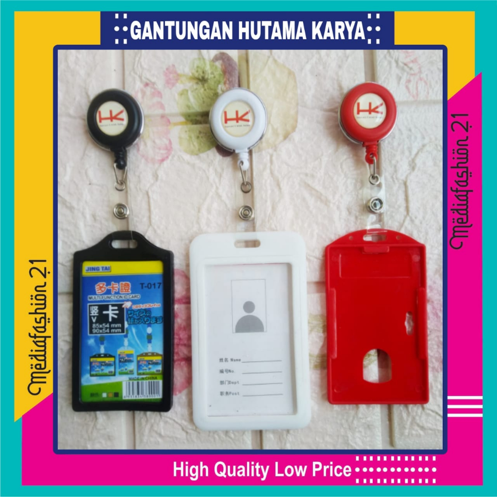 

GANTUNGAN YOYO ID CARD HK (HUTAMA KARYA) + CARD HOLDER