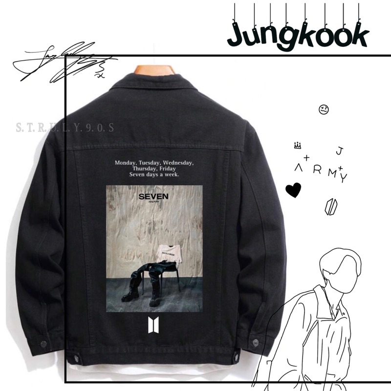 BTS JUNGKOOK - SEVEN JACKET JEANS OVERSIZE