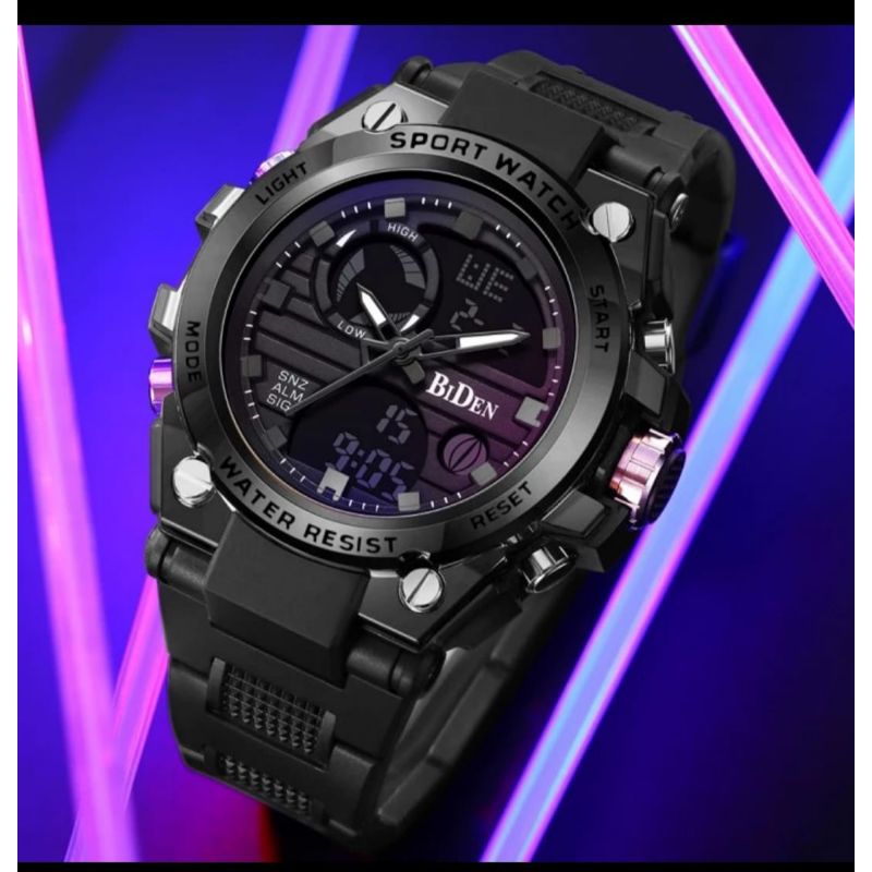biden jam tangan pria digital&analog olahraga