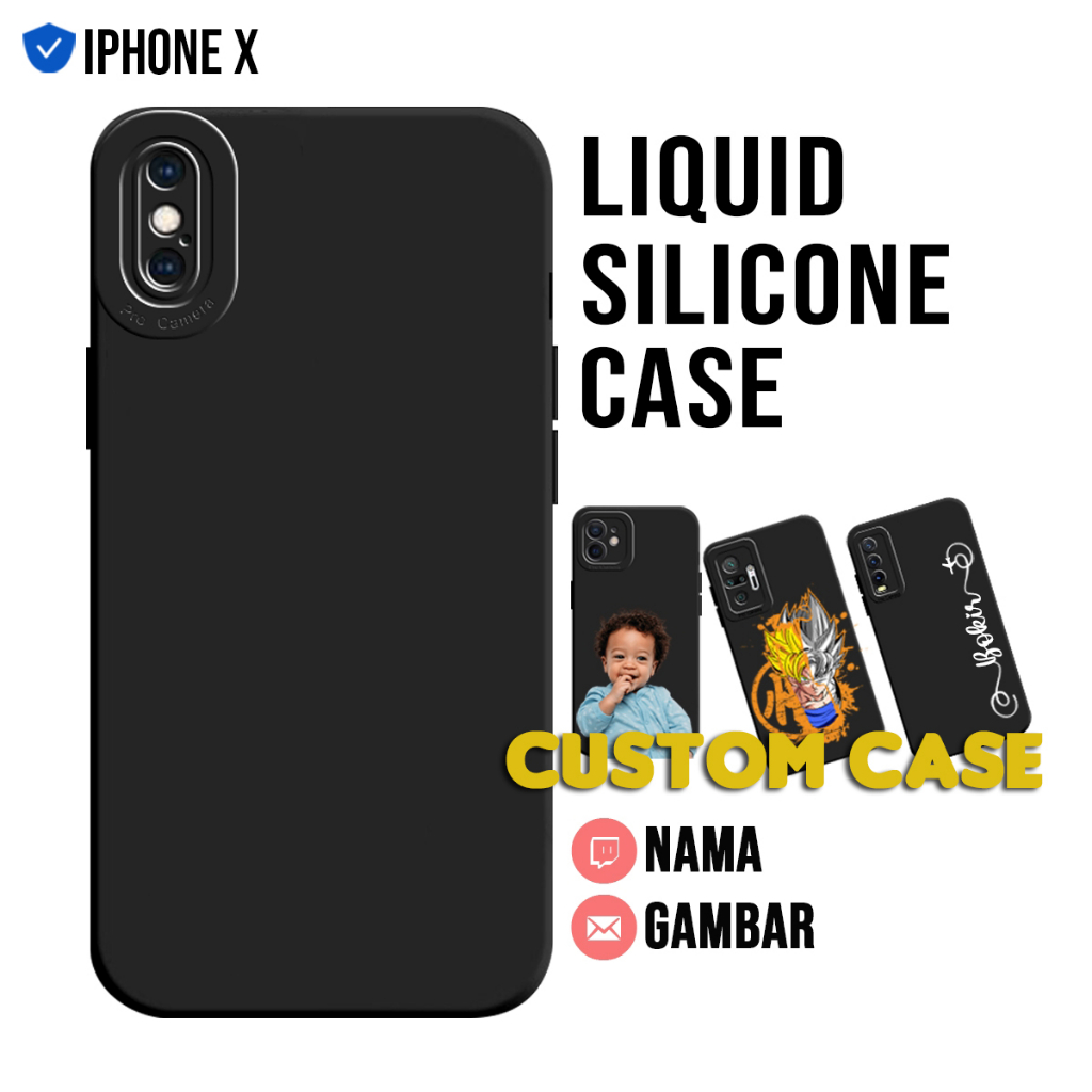 Case Iphone X Casing Softcase Macaron Liquid Pro Camera - Costum Case