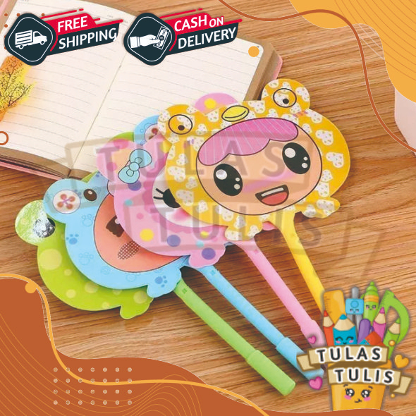 

TULAS_TULIS Pulpen Kipas Karakter Pena Kipas Motif Souvenir Lucu