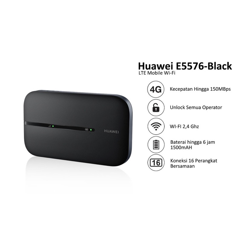 (SECOND)Huawei E5576 Modem Mifi 4G LTE All operator black.