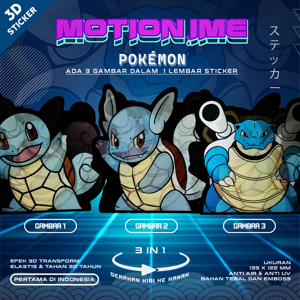 3D Sticker Lenticular Pokemon