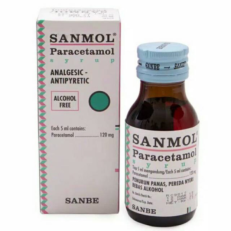 

SANMOL sirup 60ml obat penurun panas (Demam)