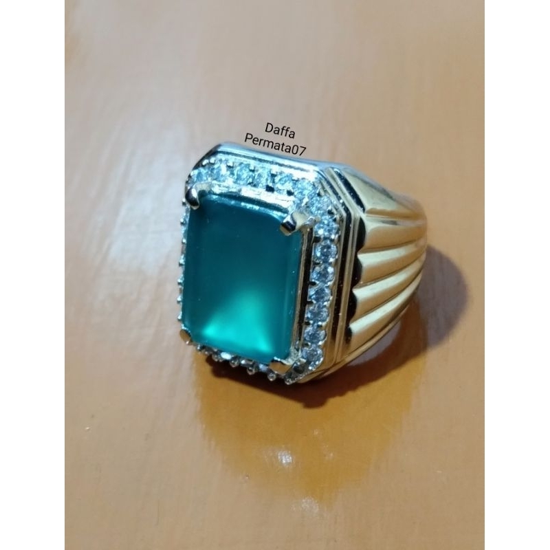 Batu Cincin Hijau Garut Natural Kristal