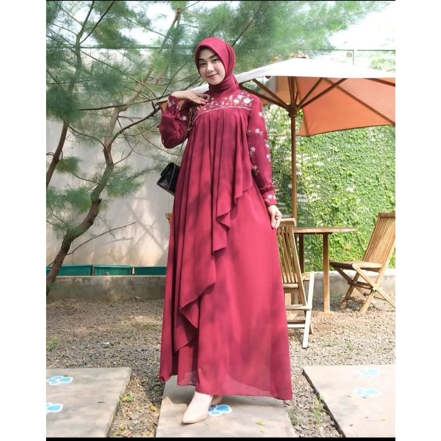 COD Agnia Dress Crincle Airflow Premium // Gamis Kondangan Wanita Terbaru 2023 // Dress Pesta Wanita Dewasa // Rinka Dress // Fashion Wanita Muslimah Kekinian // Gamis Wanita Jumbo Lengan Panjang // Outfit Wanita Remaja Termurah // Busana Muslim Wanita