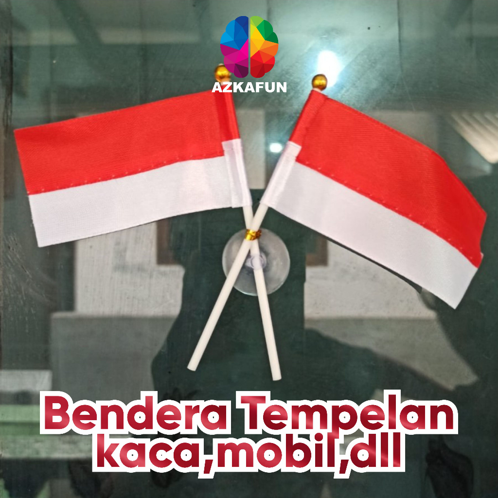 Bendera Tempelan kaca mobil - Bendera indonesia tempelan di kaca