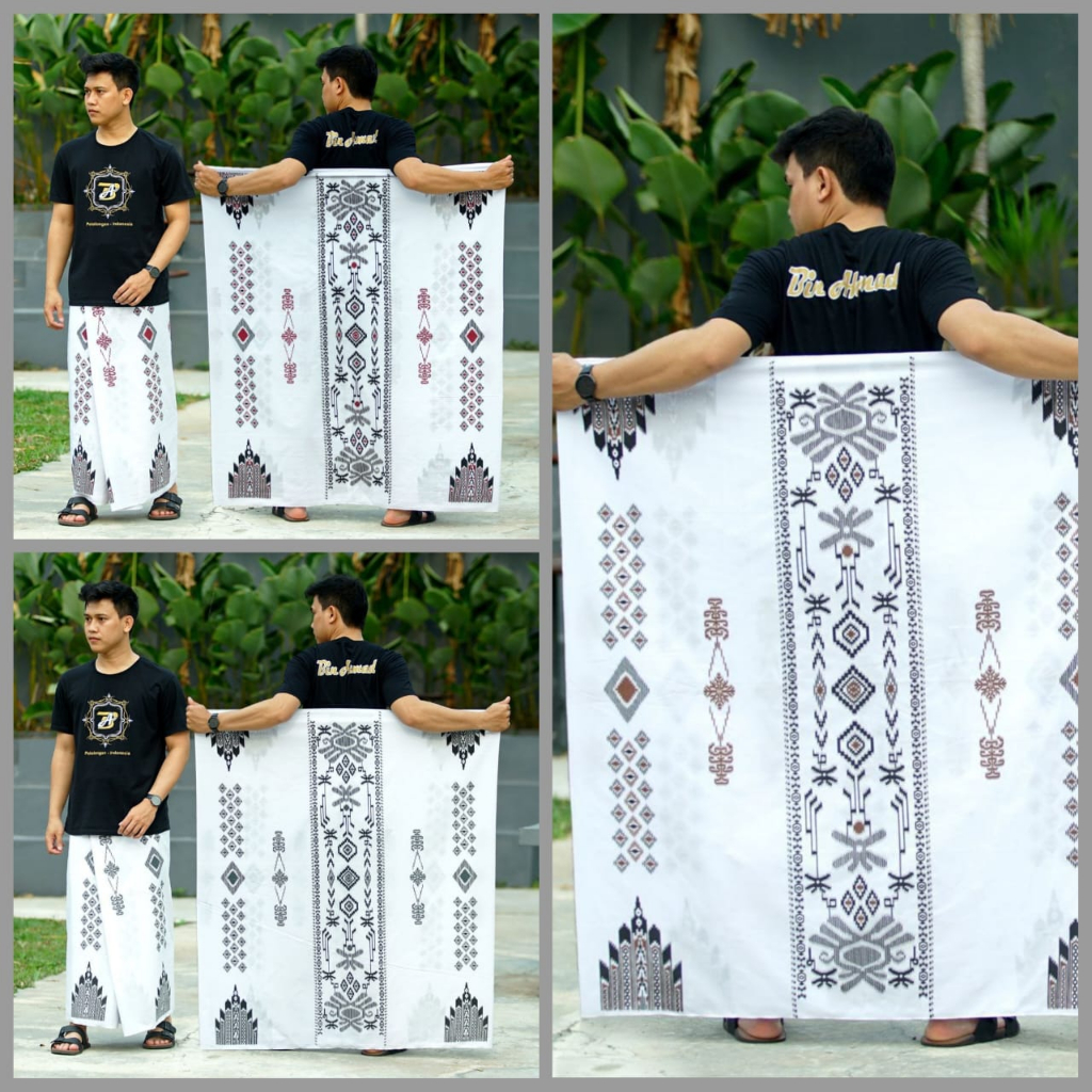 Sarung Dewasa print Dewasa Motif Candi Putih