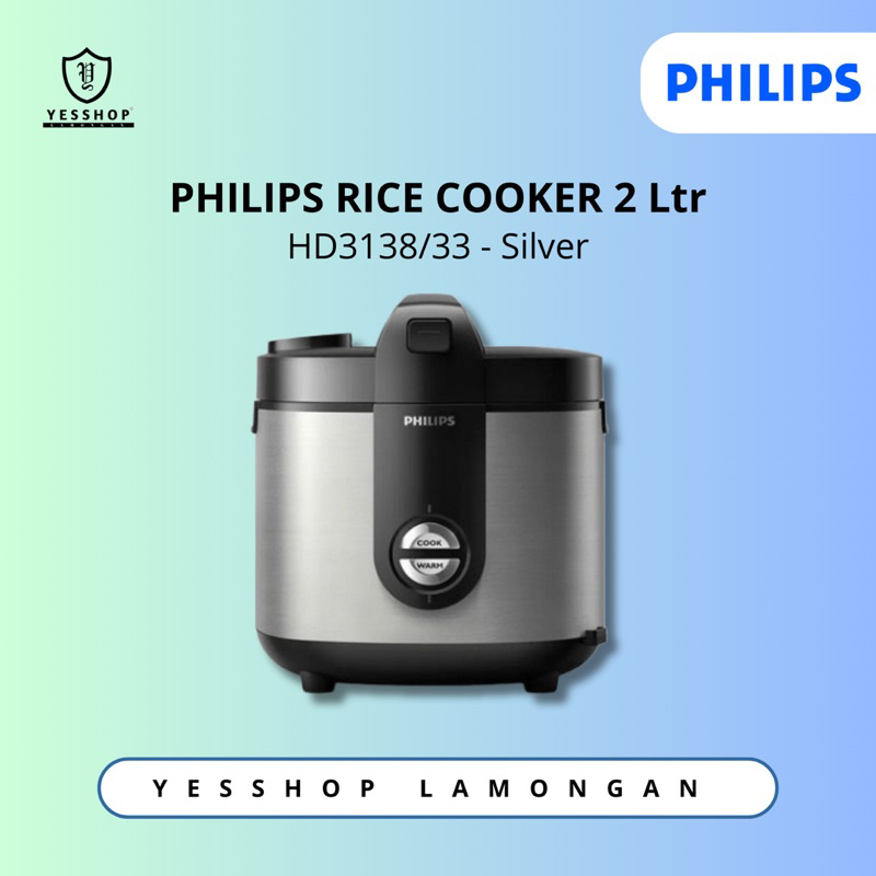 Philips 2 Ltr Rice Cooker Hd3138/33 - Silver