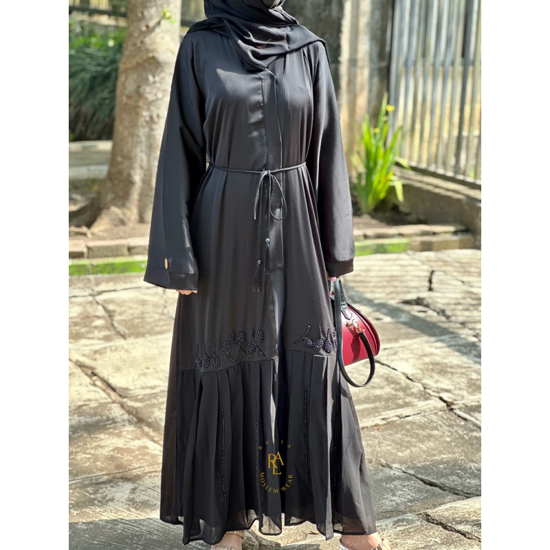 abaya by rulla " Noor " + abaya kekinian + abaya modern + abaya murah + abaya indonesia + abaya duba