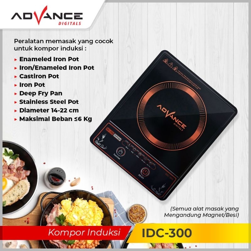 Advance IDC300 Kompor Listrik Induksi Portable Low