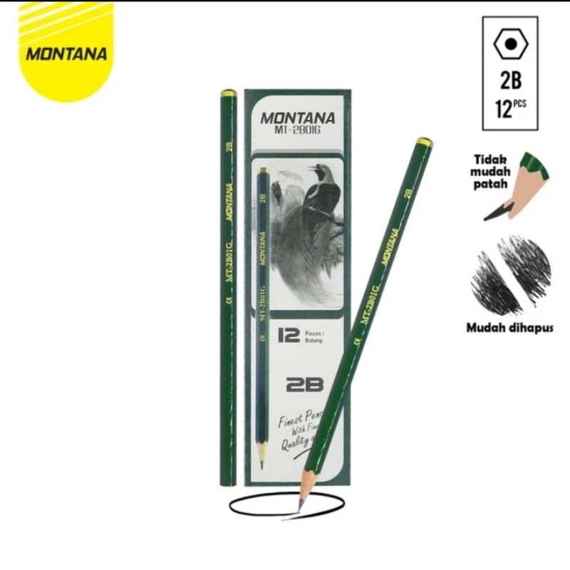 

Pensil 2B Montana Pencil Hexagonal Grip