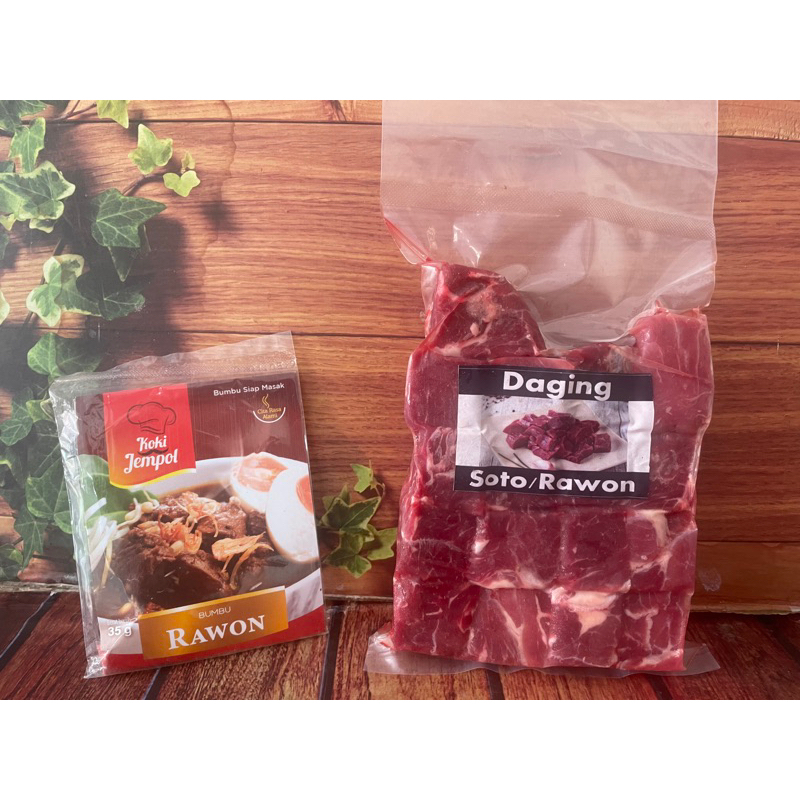 

Paket daging rawon 500gr + bumbu rawon