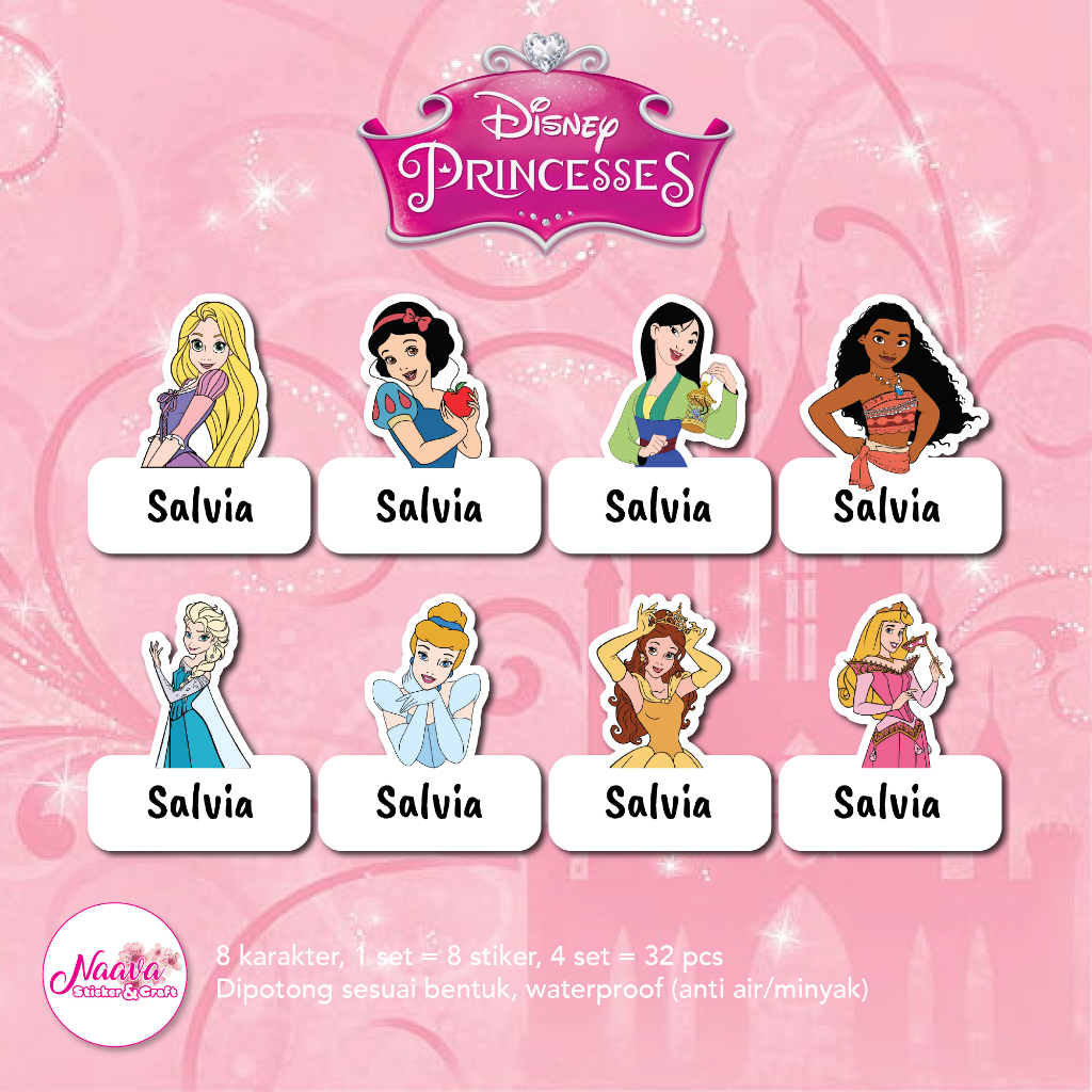 

STIKER LABEL BUKU BERDIRI CUSTOM NAMA ANAK - CLASSIC PRINCESS