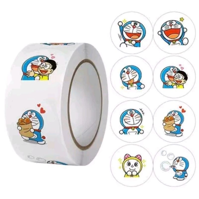 

Sticker Label Decor Stiker Anak Gambar Doraemon Lucu 2.5cm 500pcs