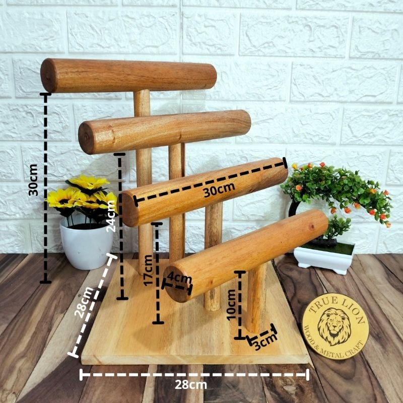 DISPLAY GELANG STAND ACSESORIS BAHAN KAYU