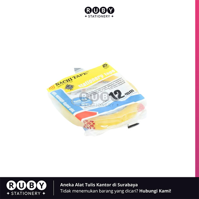 

RUBY STATIONERY Isolasi Transparan 1/2 Inch / 1 Inch Nachi Tape - Transparent Tape