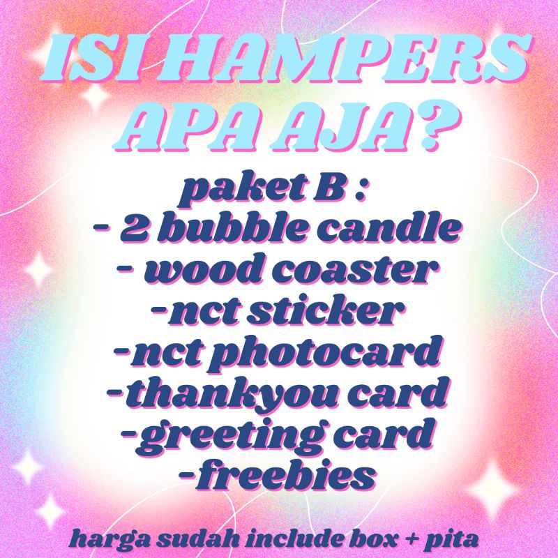 hampers candle NCT DREAM // hampers lilin NCT dream // scented candle NCT dream giftbox hampers