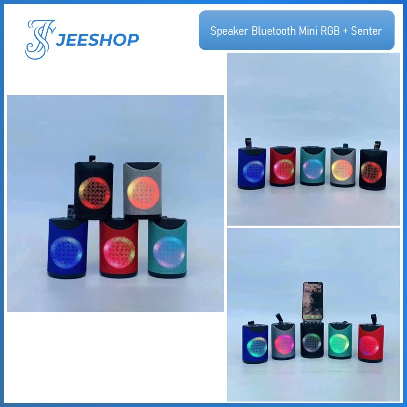 Speaker Bluetooth RGB Mini + Senter Wireless Speaker Portable RGB Nirkabel