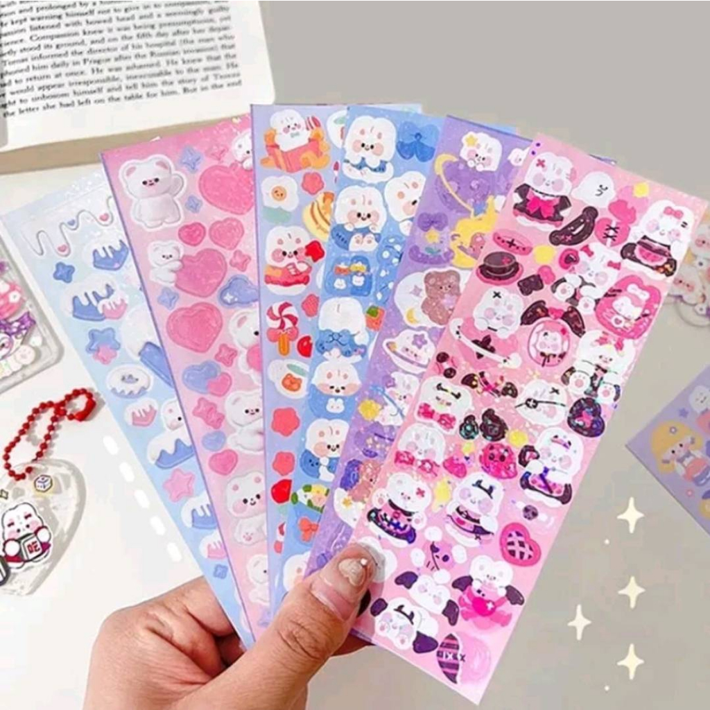 

1pc shiny cute animal sticker deco (min. belanja 10rb)