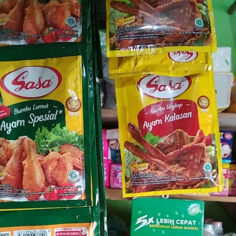 

sasa ayam lumur dan kalasan ayam kuning sachet