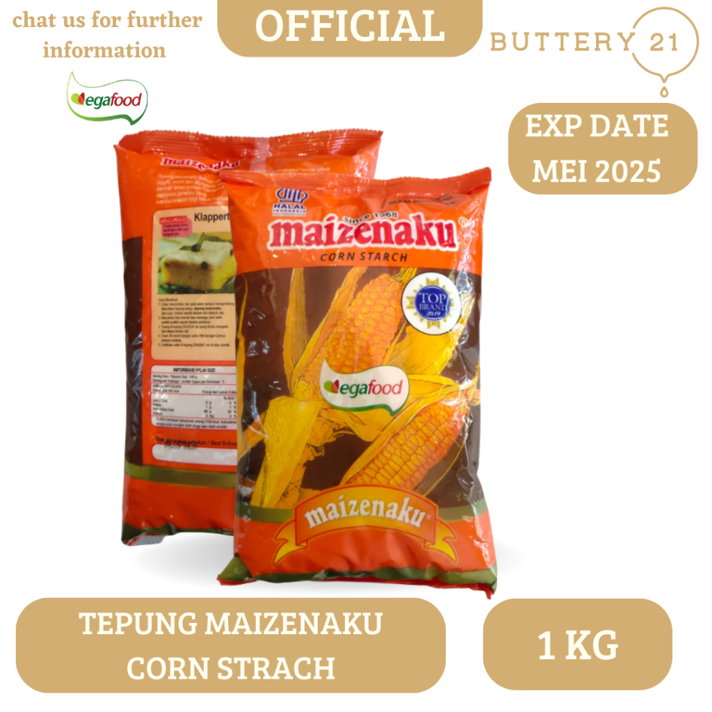 

EGA FOOD TEPUNG MAIZENAKU 1 KG / TEPUNG MAIZENA CORN STRACH