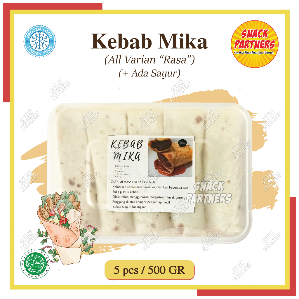 

KEBAB MIKA Daging Sapi 5 PCS / 500 GR - HOMEMADE BANJARMASIN FROZEN FOOD - Pedas Manis Original - Makanan FROZEN FOOD Instant Siap Cepat Saji