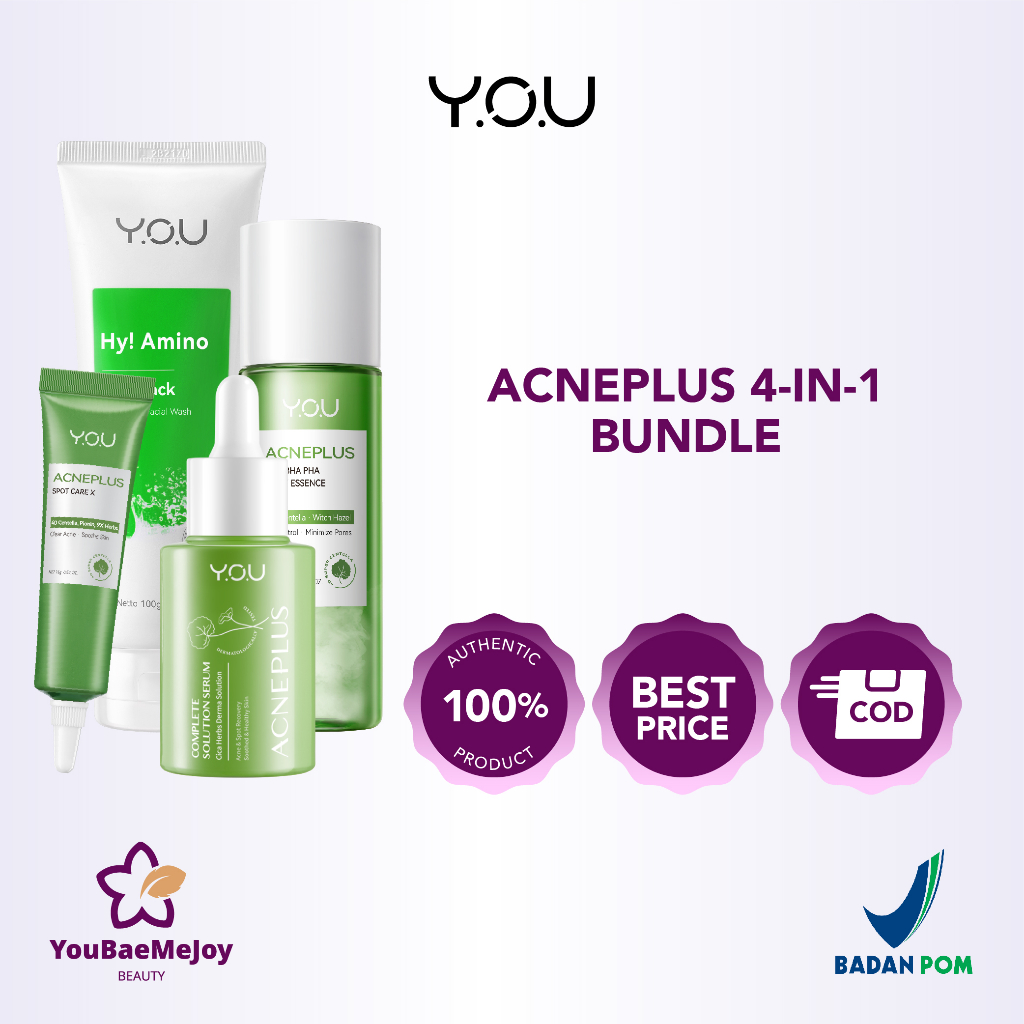 YOU AcnePlus Acne Treatment Series | 4D Centella Asiatica Niacinamide Herbal Obat Jerawat Totol Jerawat【Best Selling】