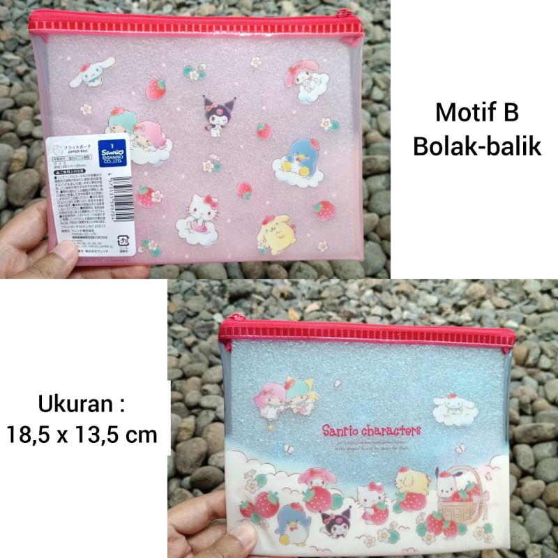 

H7Y Seria Daiso Watts Japan - Pouch Zipper Sanrio My Melody Shinchan