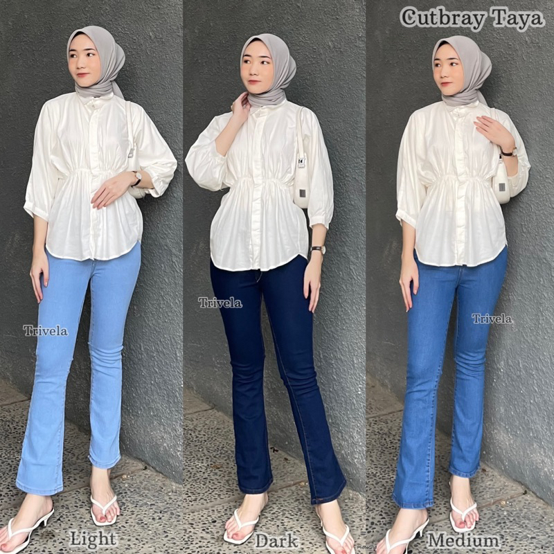 Celana Jeans Cutbray Melar Basic anti Ngatung 27-42 / Cutbray Loose Jeans / CUTBRAY TAYA