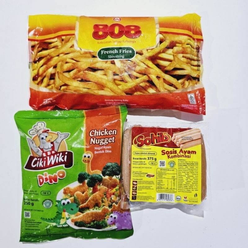 

[PAKET HEMAT] 808 kentang+CIKIWIKI nugget+sohib sosis