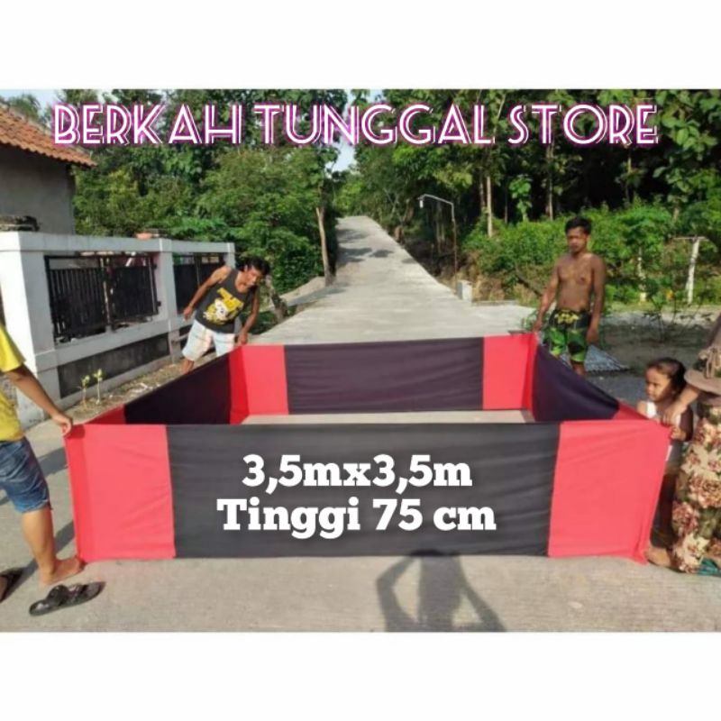 geber ayam aduan bahan kain 3m/3,5m praktis