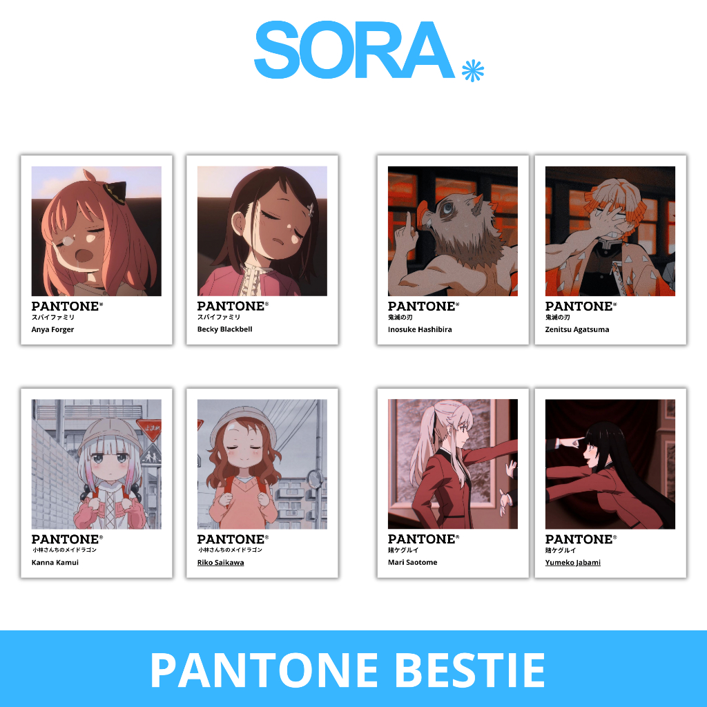 Pantone Sticker Couple Bestie
