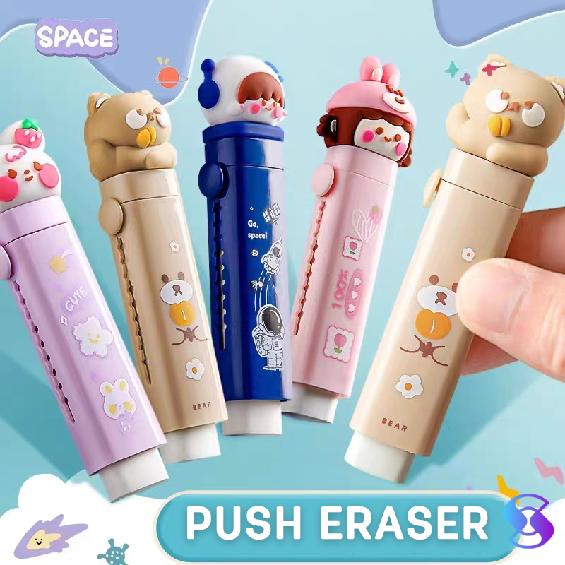 

Push Eraser/Sliding Eraser / Penghapus Mekanik / Hapusan Mekanik Warna Lucu Tidak Meninggalkan Serpihan-Suning Mall