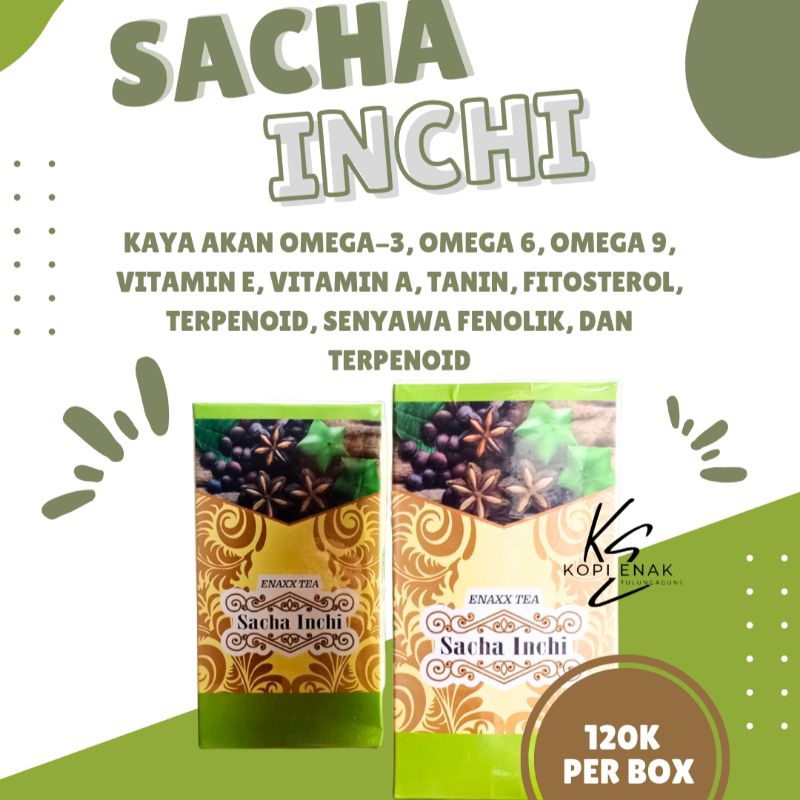 SACHA INCHI TEH Tinggi Omega 3 6 9 / KOPI HITAM ROBUSTA ENAXX / JAHE AREN ENAXX / JAHE KAPULAGA ENAX