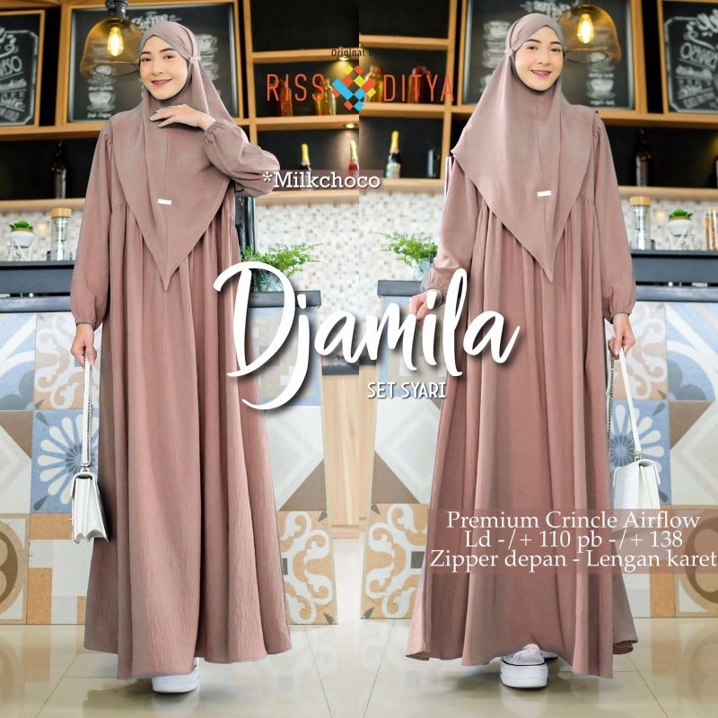 dress wanita djamila syari by Rissditya