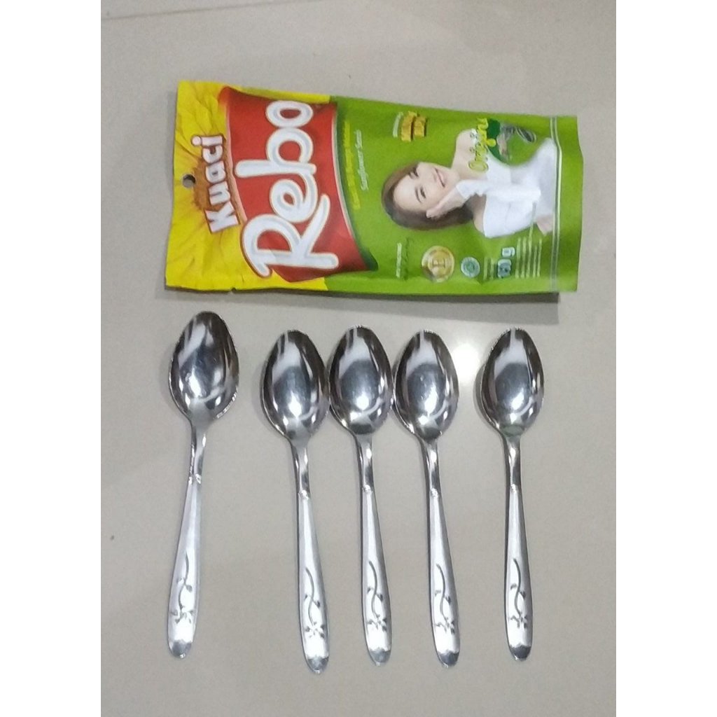 sendok makan motif bunga TEBAL / sendok stainless steel
