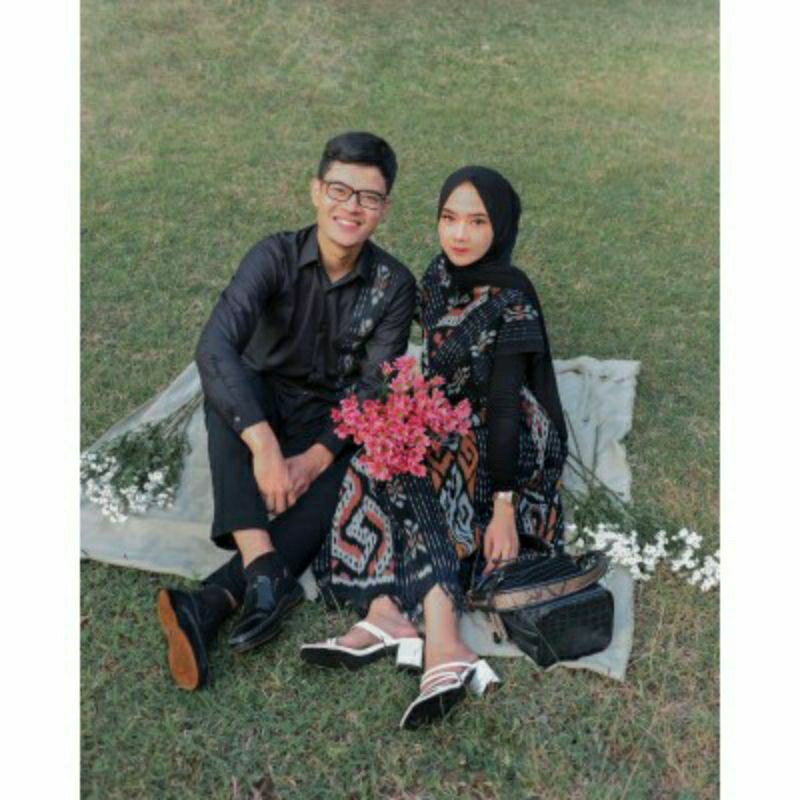 Baju Couple Tenun - Couple Tenun Pasangan - Dres Tenun - Kemeja Tenun Mix Kain Toyobo