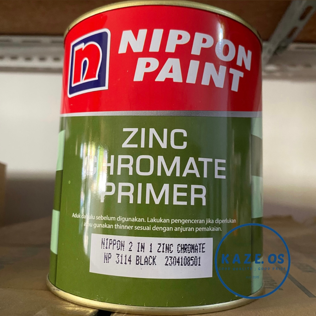 ASLI 100% ZINC CHROMATE 5KG / 5 KG PRIMER GREY GREEN BLACK 2in1 NIPPON PAINT MENI MENY PROFEXLIVE PR