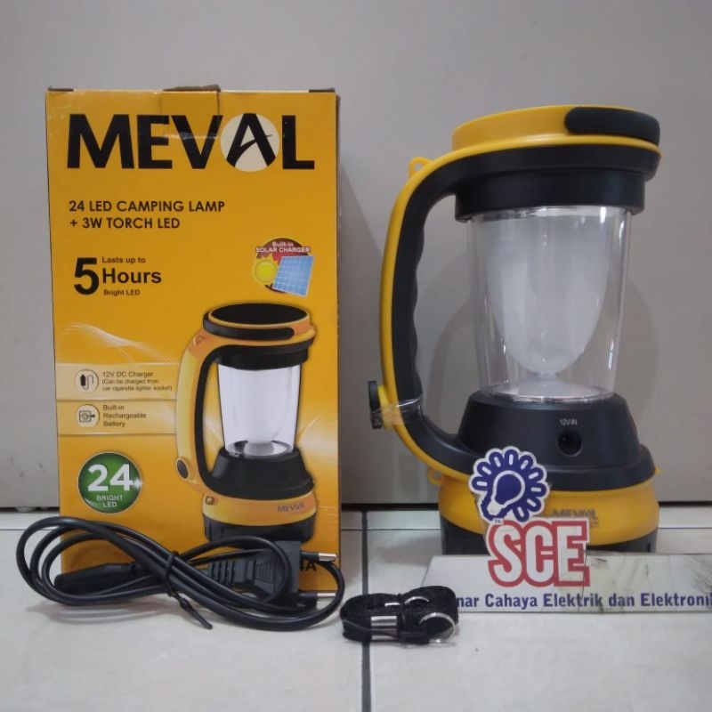 SCE MEVAL MC3-24A 24 LED CAMPING LAMP + 3 TORCH LED NEW MURAH