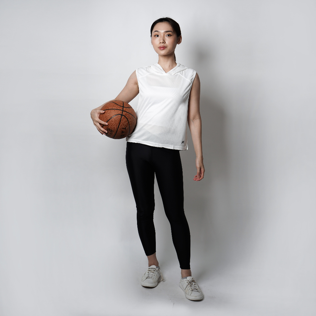 DONSON Sportswear Hoodie Sleeveless Wanita Tanpa Lengan Extra Fine Polyester Jumbo Warna White