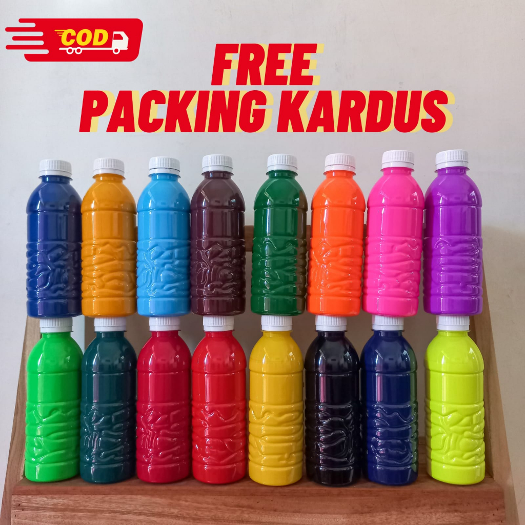 

Cat Air Lukis 400 GR Serba guna Siap pakai (Mewarnai Canvas Styrofoam Botol Mineral Kertas/Buku Gambar)