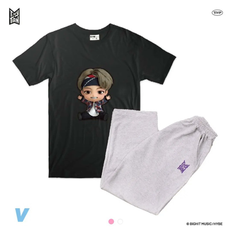 [READY] bts official pop up dynamite pajama black tinytan baju tidur piyama TAEHYUNG V