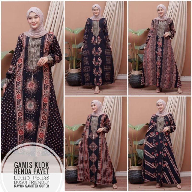 Gamis sogan renda payet
