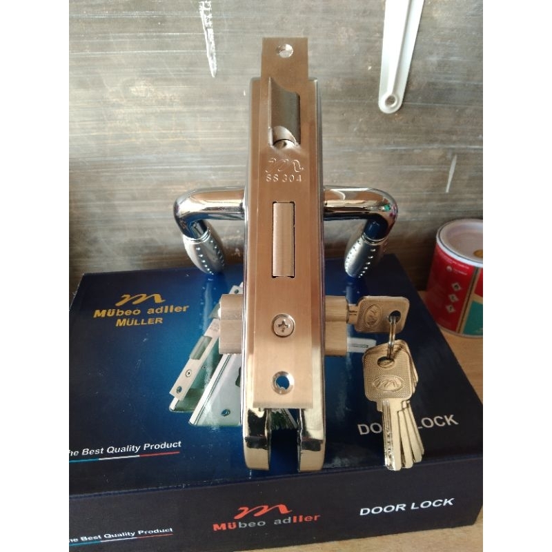 pegangan pintu kamar MULLER tanggung size 20cm stainless