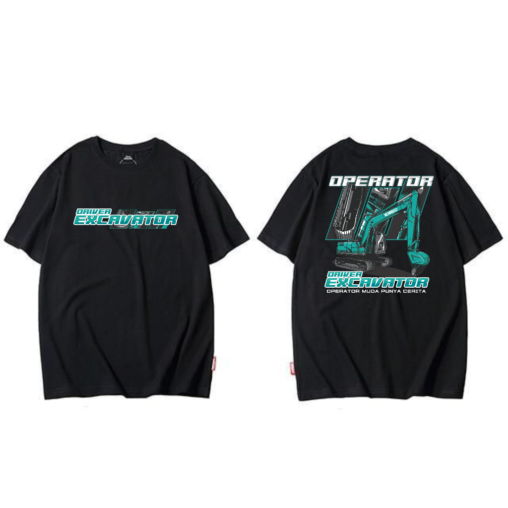 KAOS OVERSIZE DRIVER EXCAVATOR KOBELCO OPERATOR MUDA PUNYA CERITA BIG SIZE JUMBO